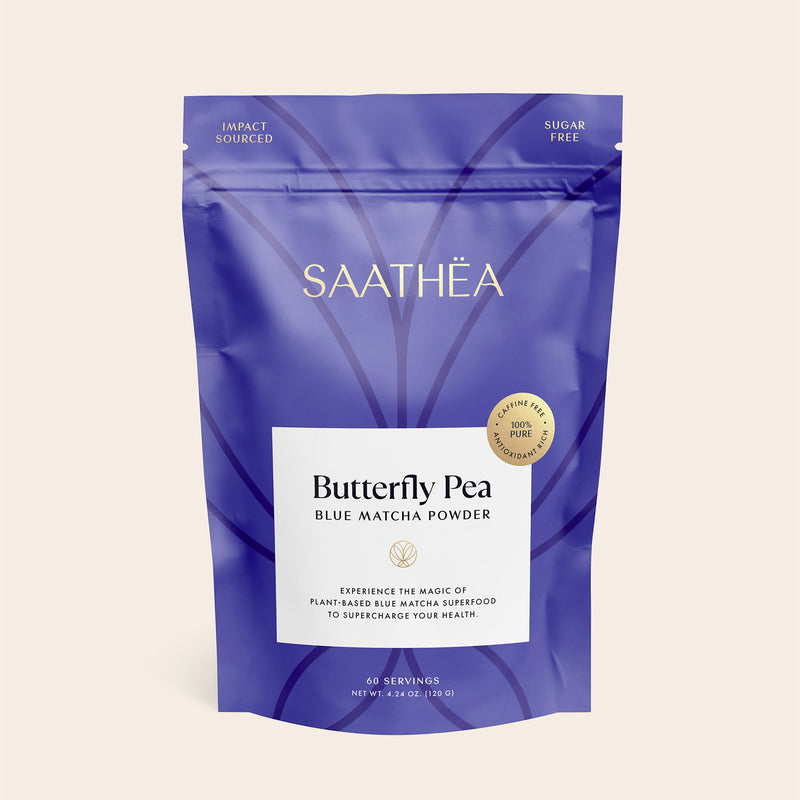 Butterfly Pea Blue Matcha Powder in 4.24 ounce sachet